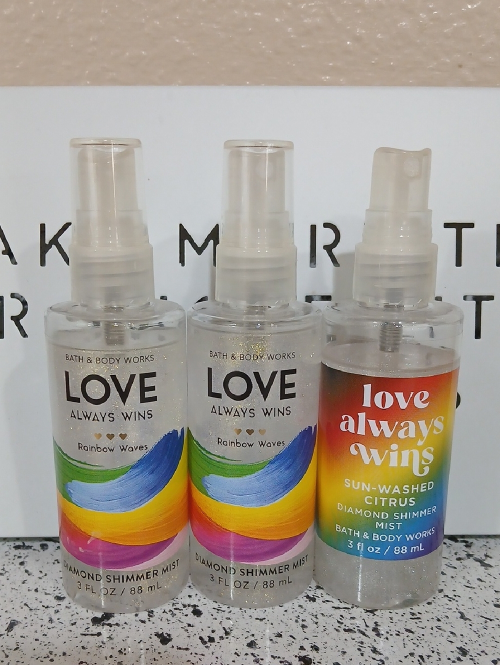 Bath & Body Works Love Always Wins🏳️‍🌈 Pride Diamond Shimmer Mist Bundle